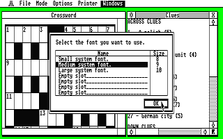 Crossword Editor ST atari screenshot